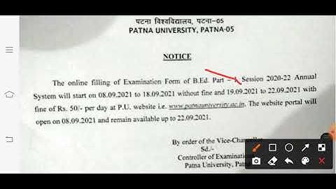 Patna University|Patna University Latest Update|B.Ed Examination Form Filling|Part-1|