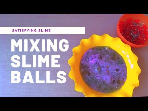 Unsatisfying Slime Fail - Mixing balls into  store bought slime