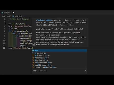 Python Tutorials - Bubble Sort Algorithm || Bubble Sort in python || List Sort