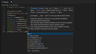 Python Tutorials - Bubble Sort Algorithm || Bubble Sort in python || List Sort