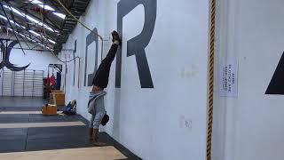 Heel Pull Back To Wall Handstand