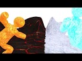 Iceman vs fireman 3d fight animation