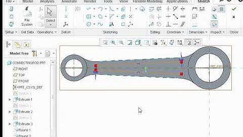 Design of CONNECTINGROD Using Creo.