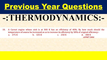 A Carnot engine whose sink is at 300 K has an efficiency of 40%. By how much should the temperature