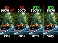 RX 9070 XT vs RX 9070 vs RTX 5070 Ti vs RTX 5070 TEST IN 10 GAMES - R7-7800X3D -RT DLSS/FSR