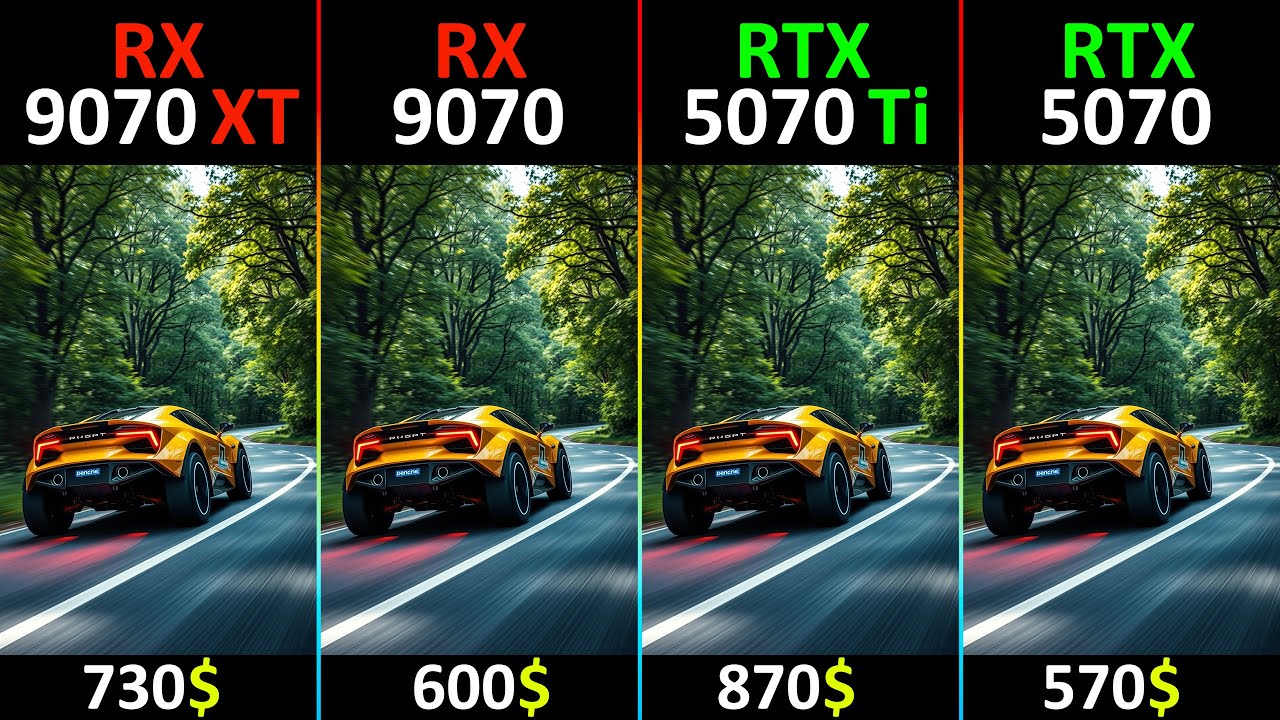 RX 9070 XT vs RX 9070 vs RTX 5070 Ti vs RTX 5070 TEST IN 10 GAMES - R7 ...