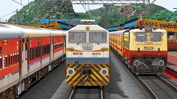 LHB SHATABDI OVERTAKE ICF UTKRISHT TRAIN | BUMPY RAILROAD | Train Simulator | Railworks | NTG GAMING