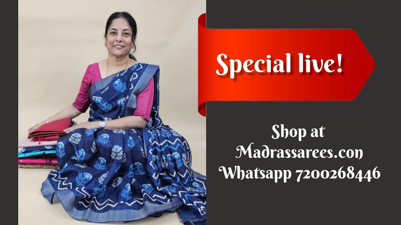 OCT 17 | Special sarees live! | shop at Madrassarees.com | WhatsApp 7200268446