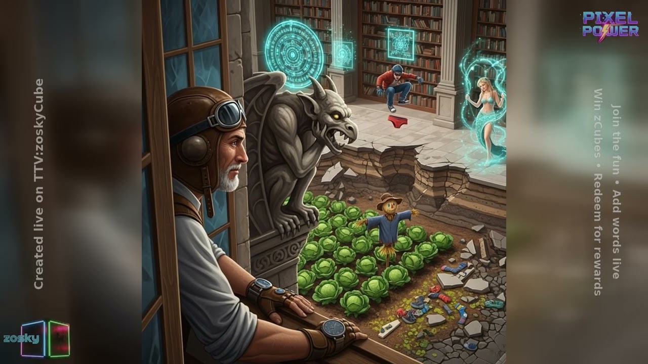 (176929) pixelPower: Aviator, gargoyle, cabbage, scarecrow, ollie, kittens, thunderbird madness.