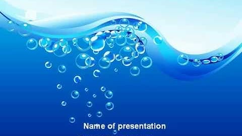 Water Bubbles PowerPoint Template by PoweredTemplate.com