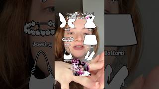 Making an FAIRY OUTFIT for DRACULAURA 💞🖤✨#youtubeshorts #draculaura #monsterhigh #fyp #fashion