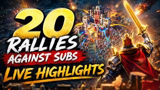 Lords Mobile - 20 rallies against subscribers on Caos Arena live stream. Highlights