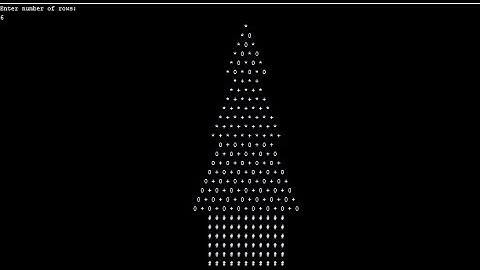 Christmas Tree Pattern in C