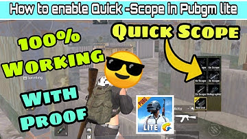 Enable Quick Scope In Pubg Mobile Lite • Quick Scope in Pubgm Lite with 60 FPS Config File •