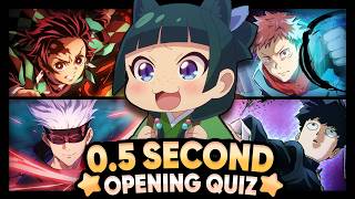 CAN YOU GUESS THE ANIME OPENING IN JUST 0.5 SECONDS | 100 Anime Openings
