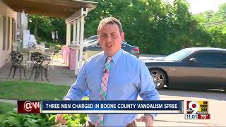 Three charged in Boone County vandalism spree