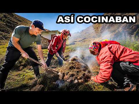 Cooking our lunch just like THE INCAS (Huatia)