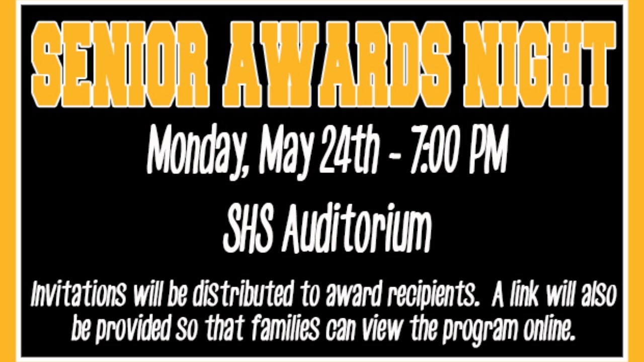 SHS Senior Awards Night - YouTube