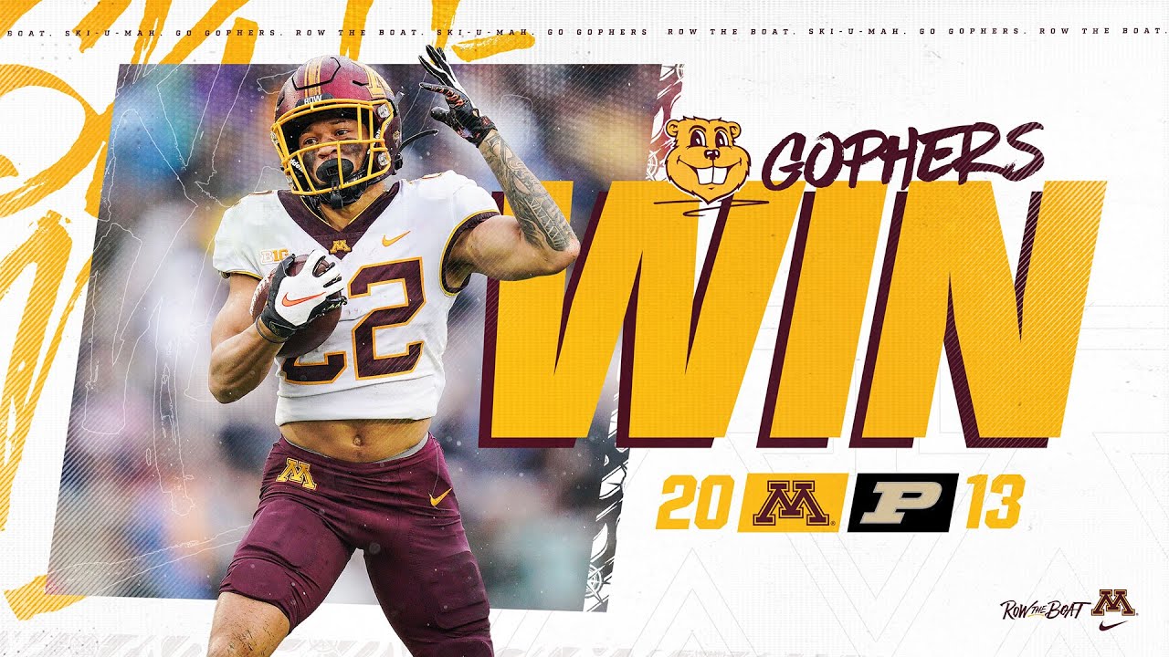 Highlights Gopher Football Takes Down Purdue 2013 on Road YouTube