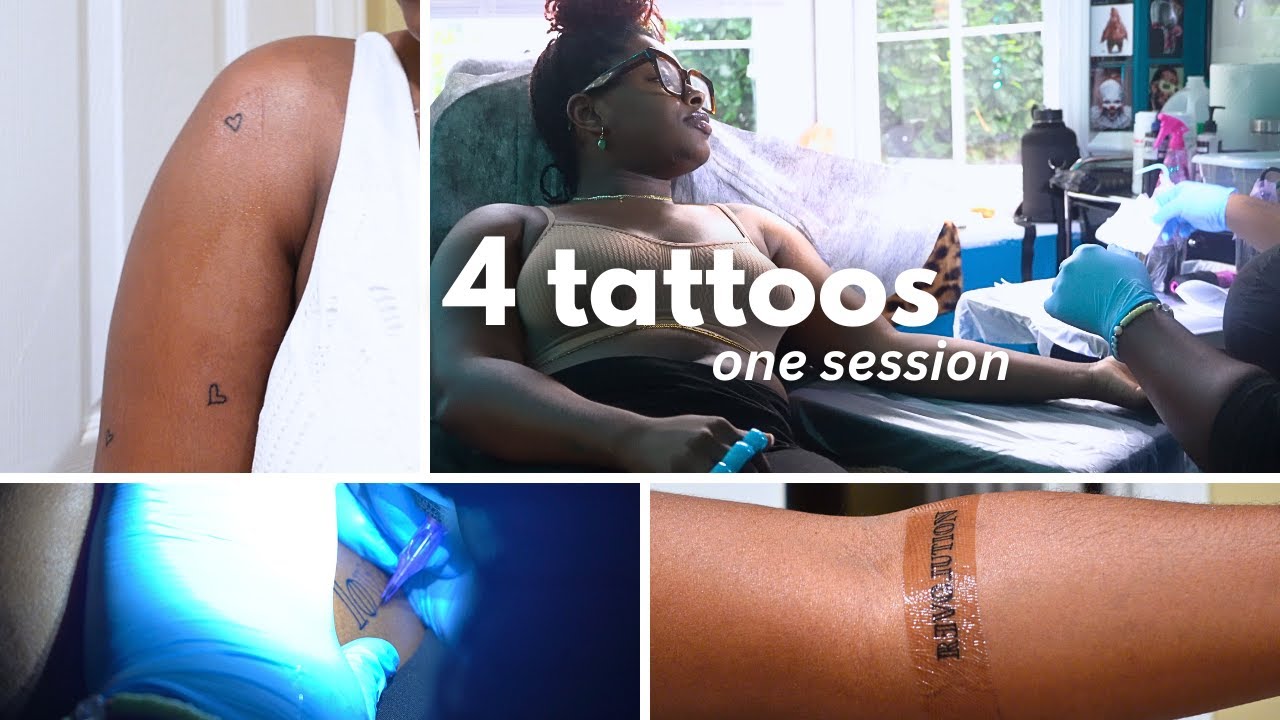 I GOT A TRAMP STAMP + 4 NEW TATTOOS | HerBlackHand