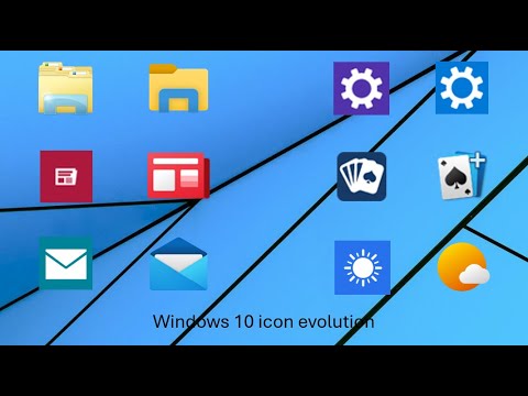 Windows 10 icon evolution 2013 - 2026