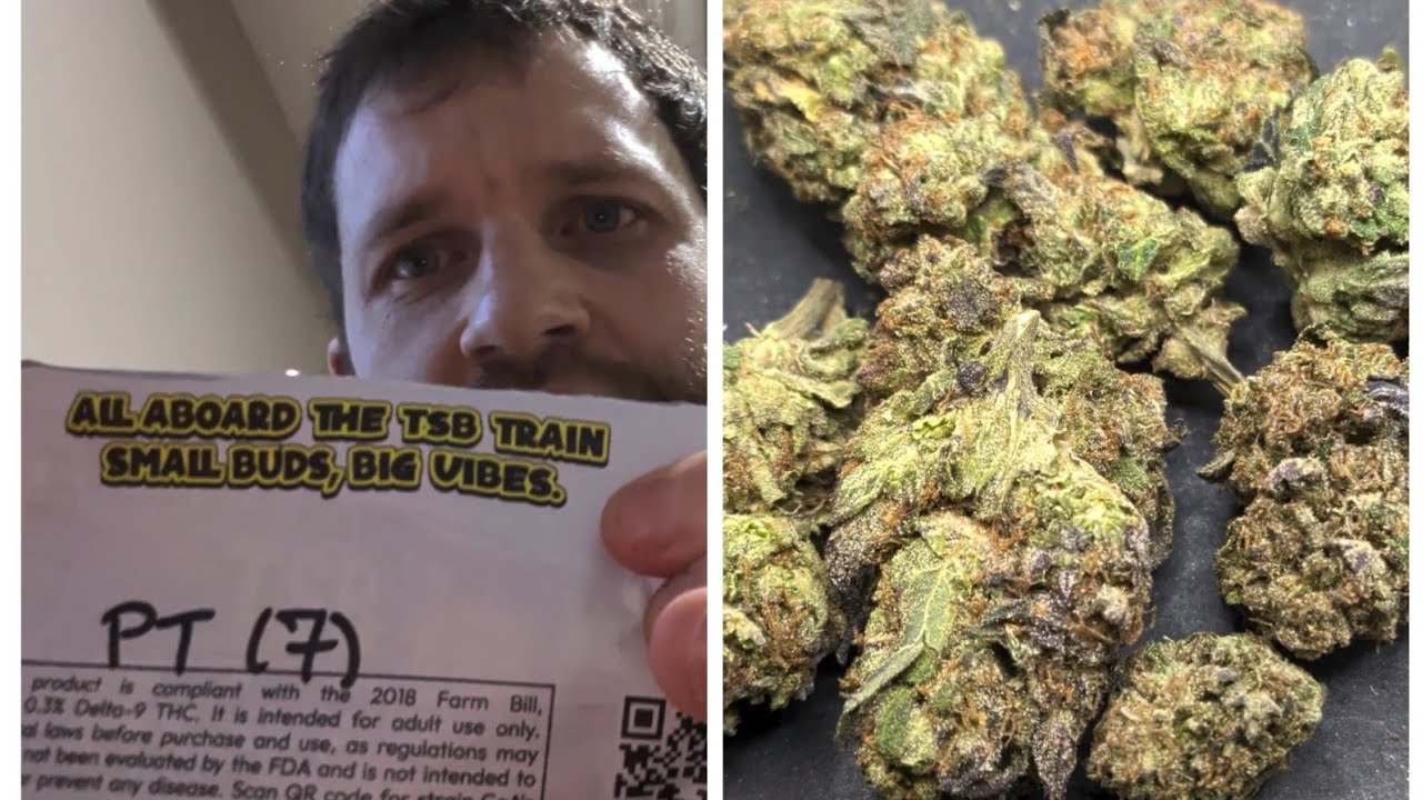 "Purple Trainwreck" Thca Small Buds outdoor hemp