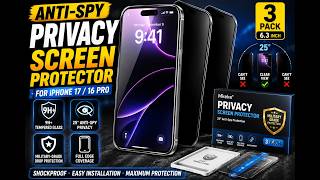 Mkeke Privacy Screen Protector Review | Anti-Spy Protection for iPhone 17 &amp; 16 Pro