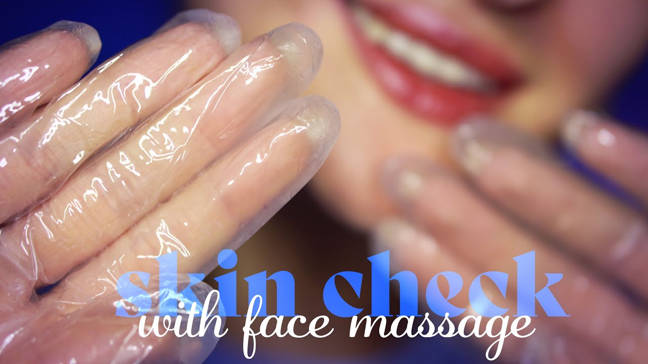 ASMR Oil Face Massage Checking Your Face w/ Gloves, Layered Sounds