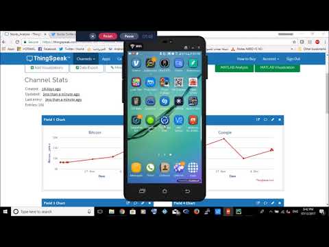 Using Thingspeak to analyis data collected from web scraping