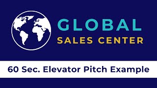 60-Second Elevator Pitch Example for Sales Competitions