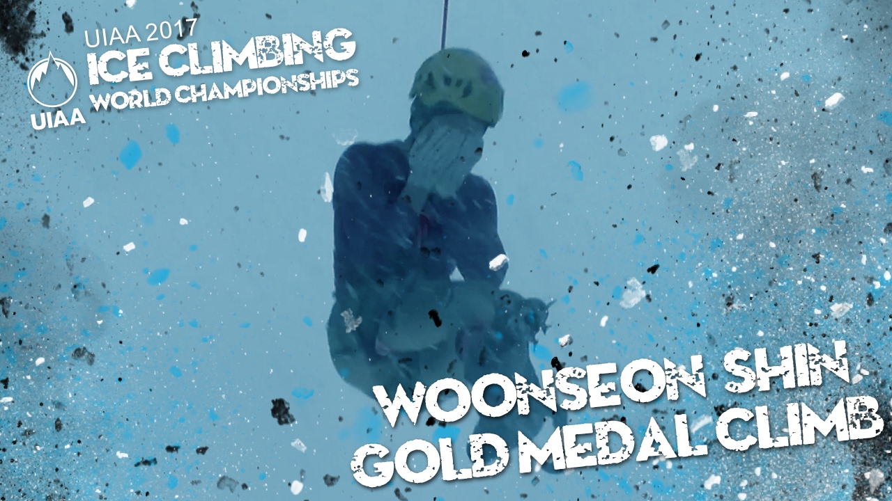 Woonseon Shin | Women’s Lead Final Gold Medal Climb | Ice Climbing World Championships 2017