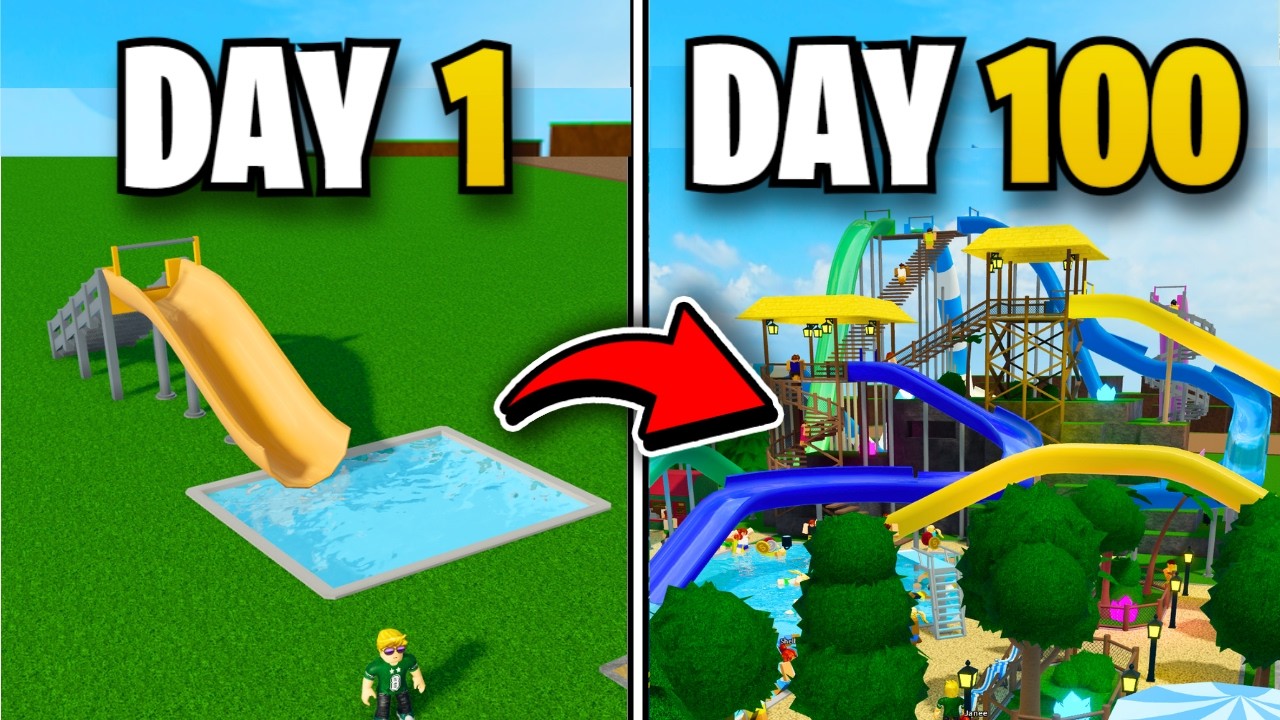 I Survived 100 Days in My Water Park.. | Roblox