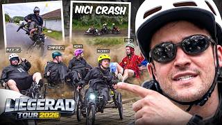 😱KOMPLETTE ESKALATION  und schon wieder ein Unfall! 💀🌧️ - Liegerad Tour Tag 2