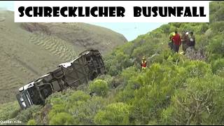 Canarias KANAREN LA GOMERA UNFALL 1-1-2 aktuell 11.04.2026 1 Toter bei Reisebusunfall (Neue Bilder)