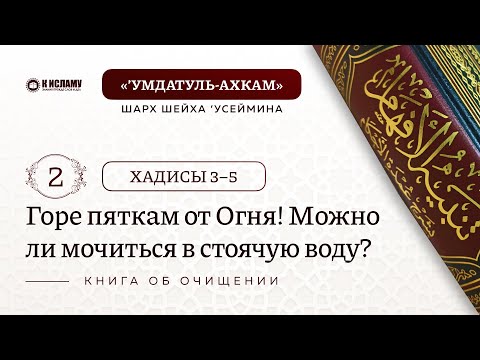 2. Хадисы 3–5. Горе пяткам от Огня! Можно ли мочиться в воду? Шарх шейха Усеймина на Умдатуль-ахкам