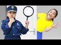 Suri Pretend Play Dress Up as Police Officer To Look For Missing Annie
