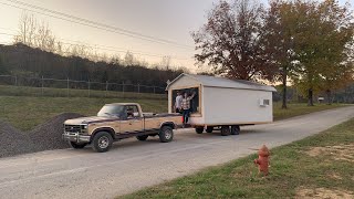 Delivery of the 1st Home in The Forest (Tiny Home Park)