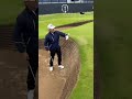 Alex Noren with the backhand slap out of the pot bunker 🤣