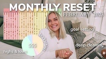 FEBRUARY RESET: goal setting, budgeting, cleaning, highs & lows