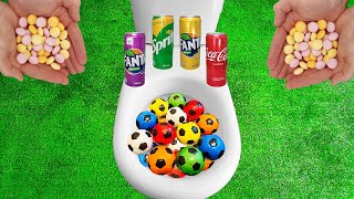 Football VS Mentos, Cola, Fanta, Sprite in the toilet