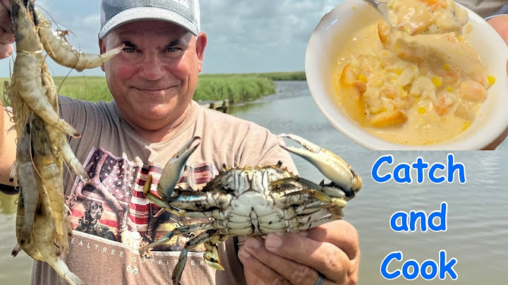 Crab & Shrimp ( Catch*Clean*Cook) Boiled and Also  Cooked A  Crab, Shrimp & Corn Bisque