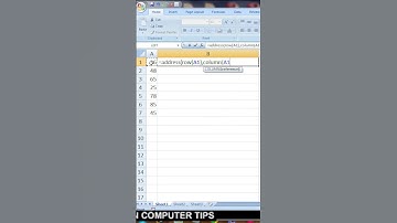 Address formula  in  Excel #short #ytshorts   #youtubeshorts   #youtubevideo  #viral #exceltutorial