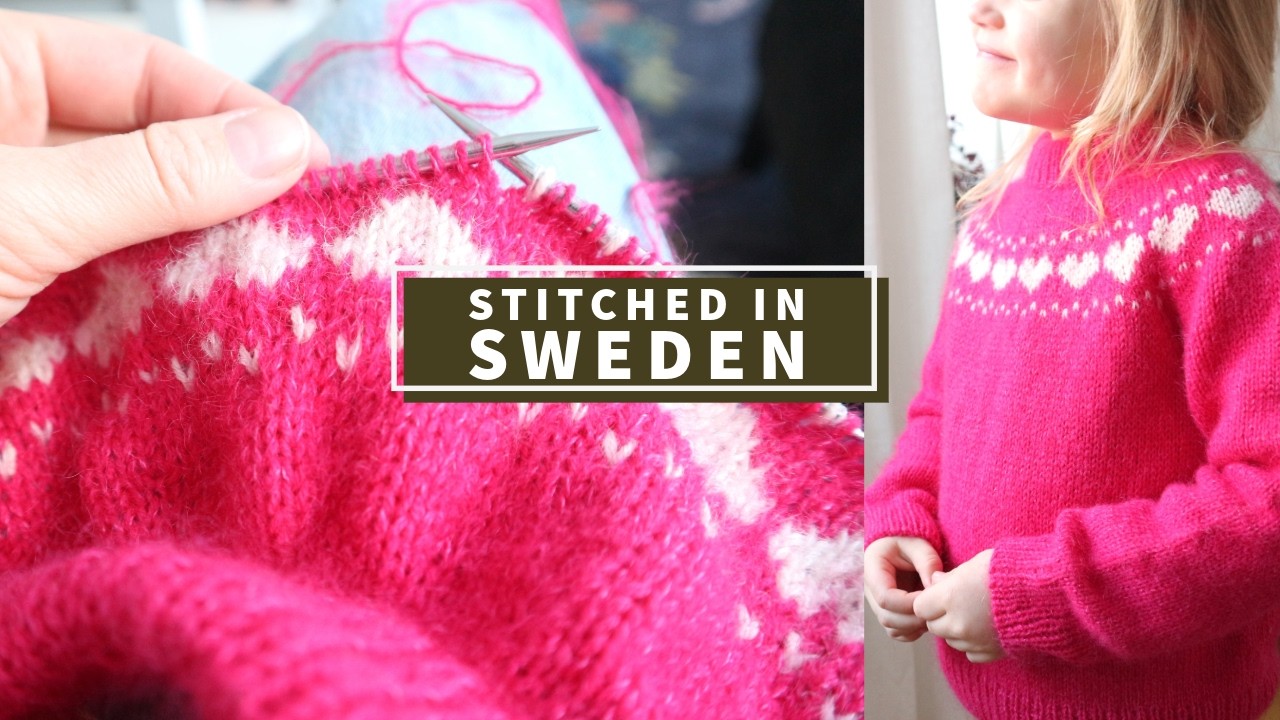 Knit with me | Big Hearts by Stitched in Sweden | Knitting for Olive