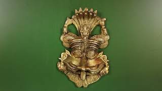 6" Panchanaga Kirtimukha With Seated Ganesha On Top in Brass | Handmade | Made In India
