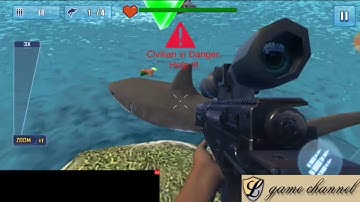 shark hunter survival shooter android gameplay level 13,14, | l game channel | ios,android gameplay