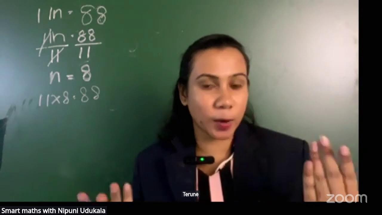 Grade 8- Smart maths with Nipuni Udukala's Zoom Class 1st Day