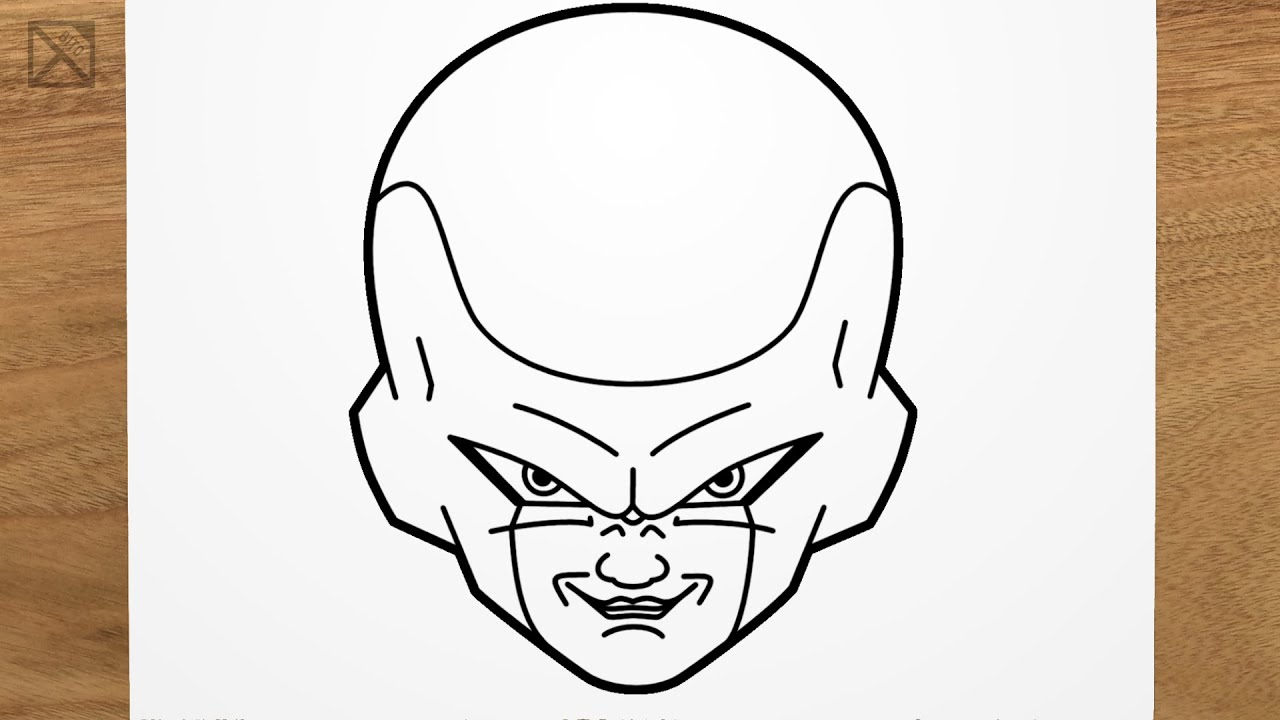 Desenho da cabeça do Freeza.  Dragon Ball Super Oficial™ㅤ Amino