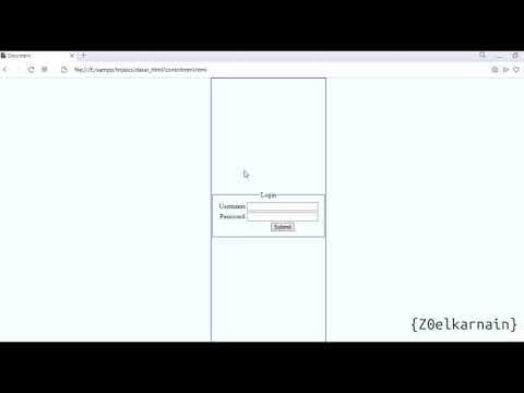 Pemrogrman Web Dasar - Membuat Form Login agar tetap di tengah browser