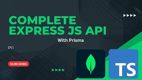Make a REST Api in Express with ts and mongo db (setup)