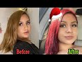 I DYED MY HAIR RED FOR CHRISTMAS !?